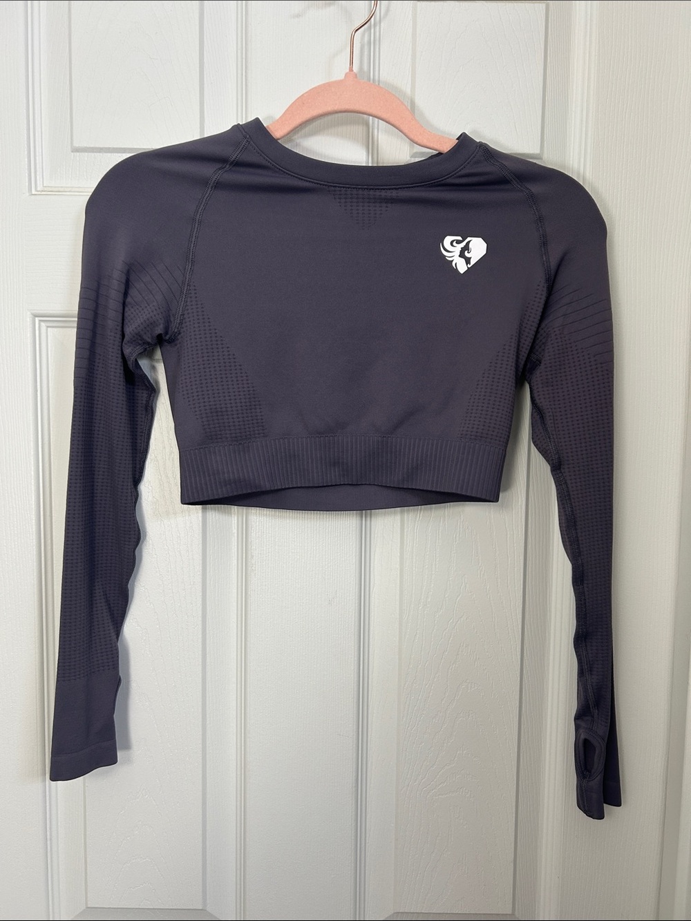 WOMENS BEST POWER SEAMLESS LONG SLEEVE CROP TOP size Small